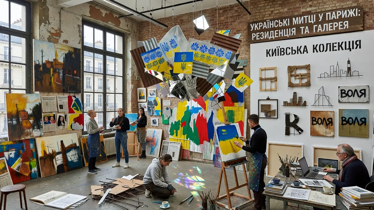 Artistes ukrainiens en résidence à Paris, oeuvres exposées à la galerie Kyiv et Co