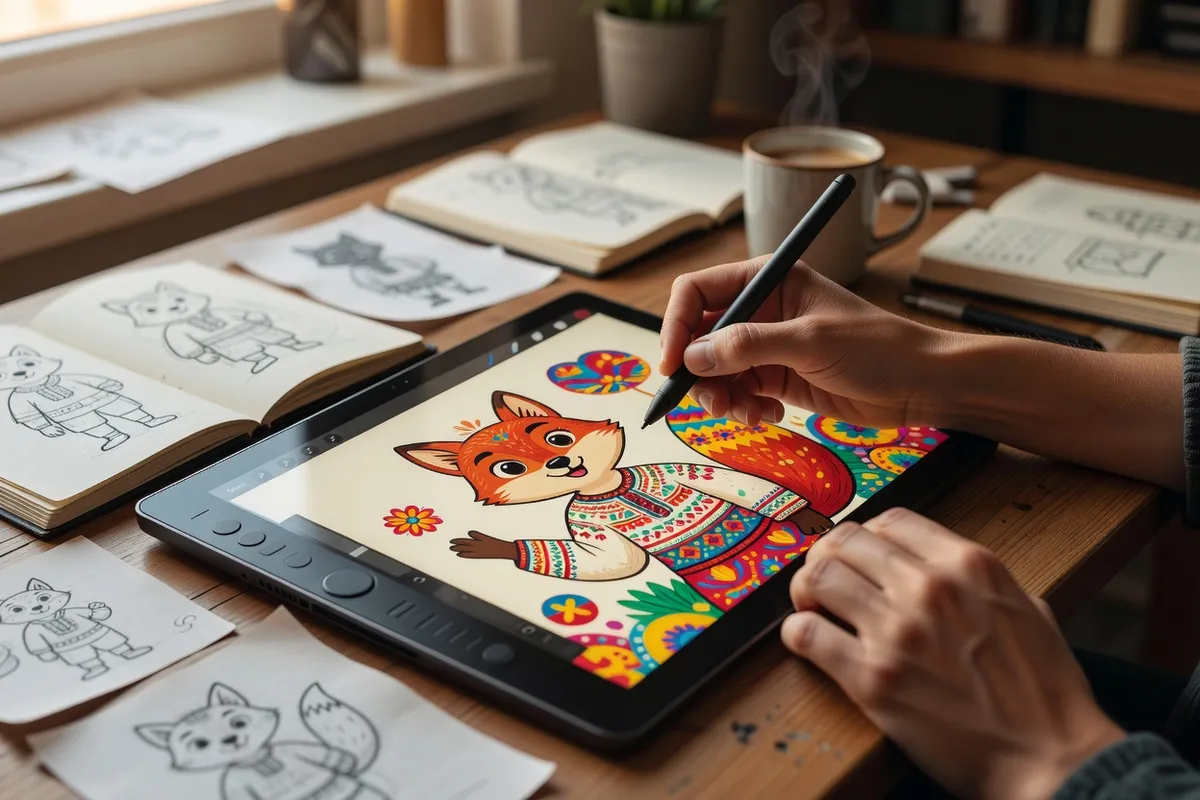 Studio d'animation ukrainien au travail sur une série jeunesse