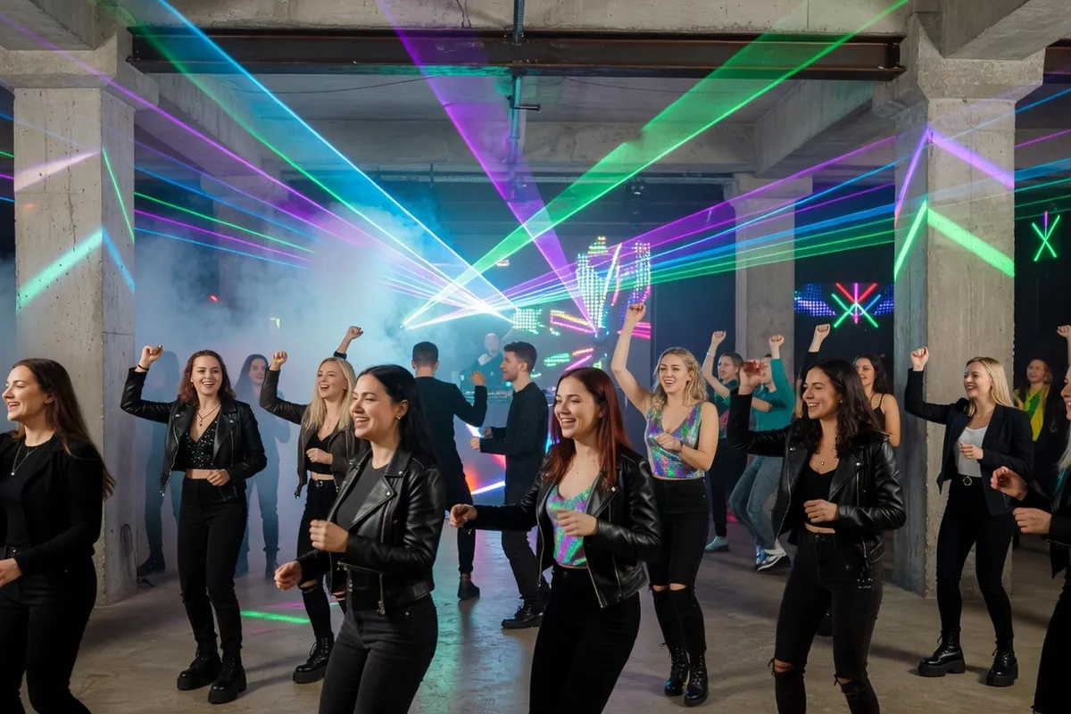DJ ukrainien mixant lors d'une soirée techno en club