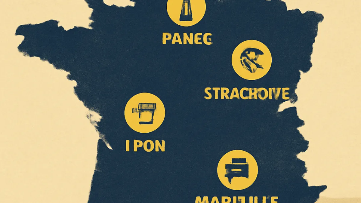 Carte mentale des villes françaises actives sur la scène culturelle ukrainienne