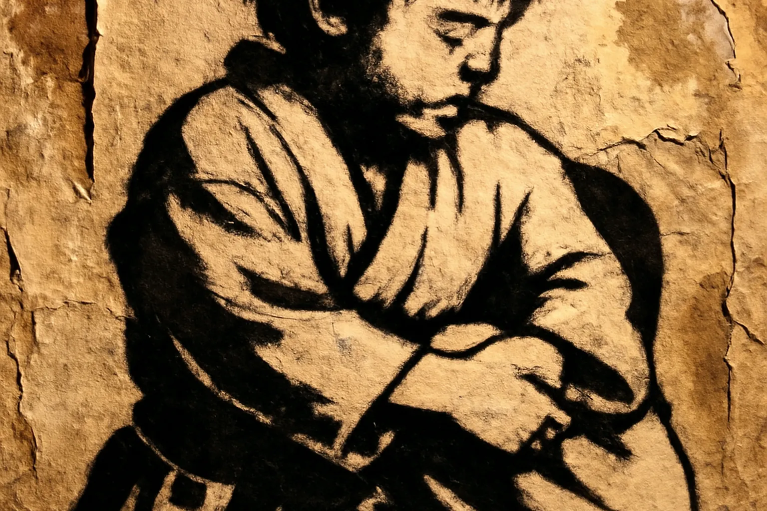 Fresque de Banksy a Borodianka, judoka enfant, mur d'immeuble bombarde