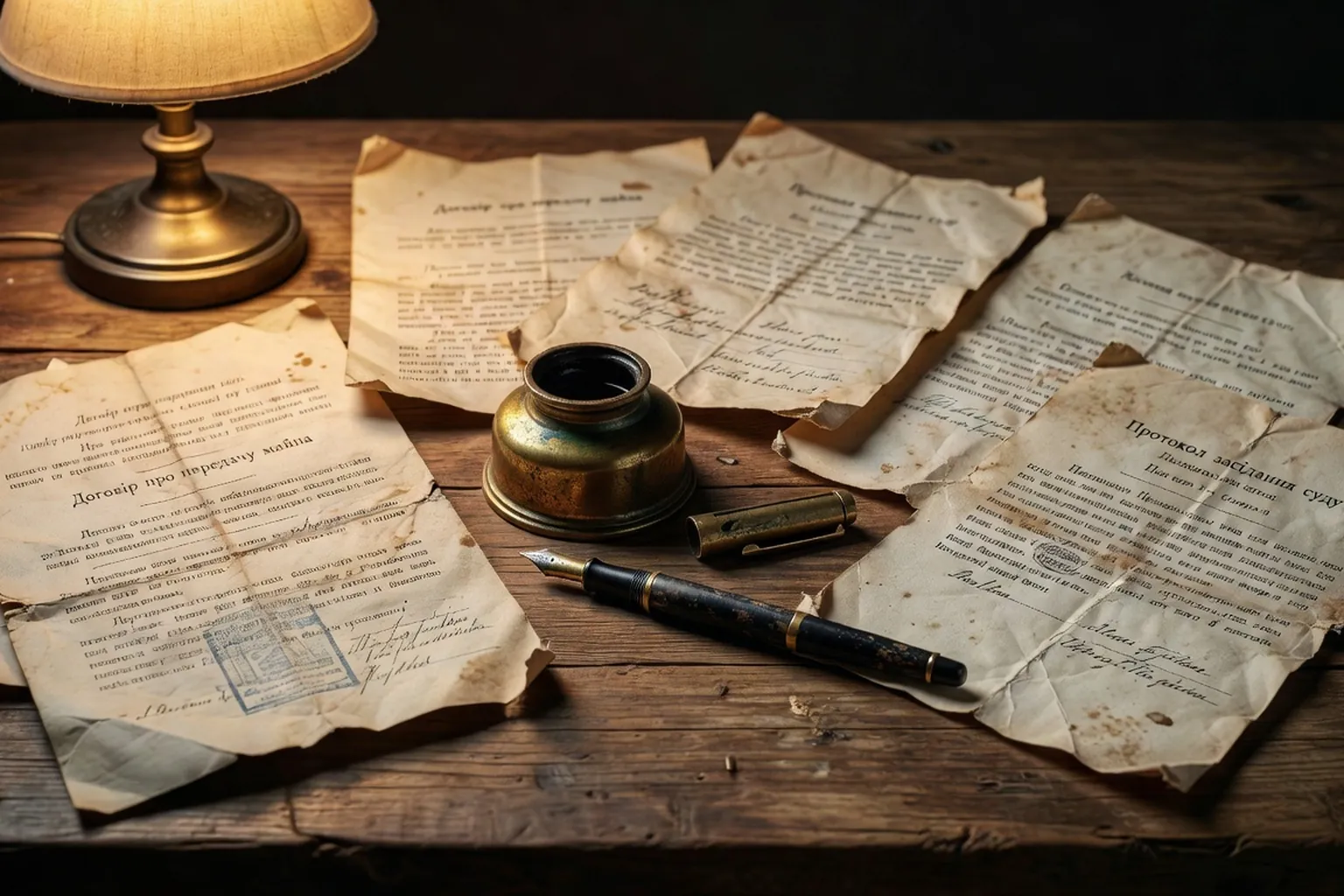 Documents juridiques, encrier et plume — mentions legales
