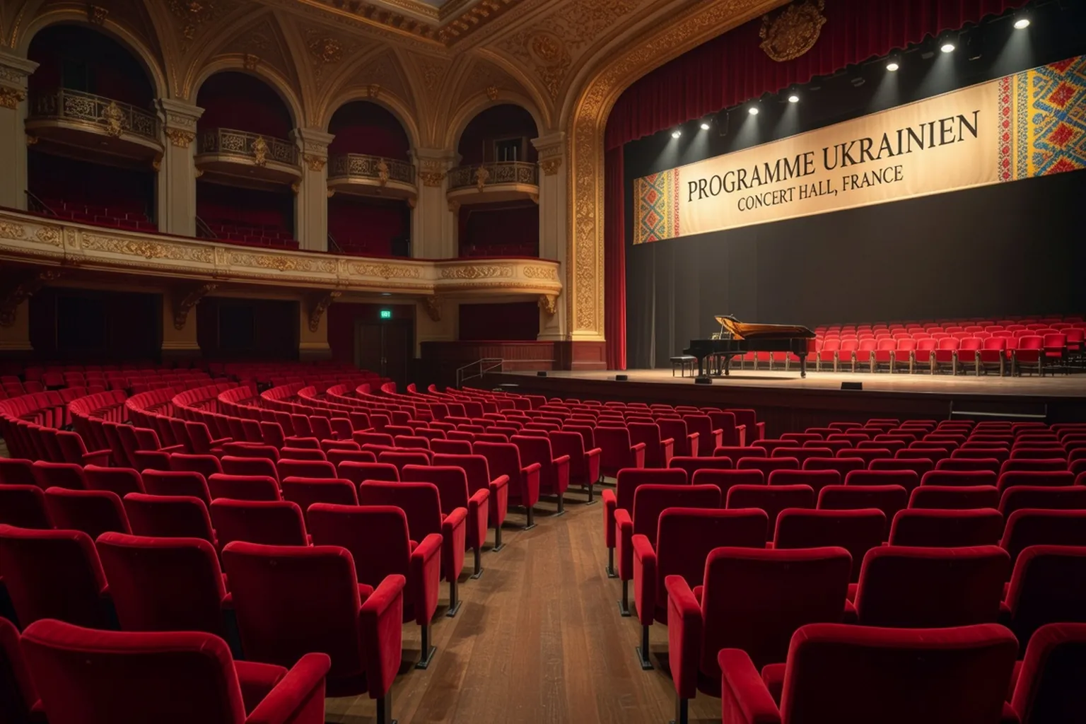 Salle de concert ukrainienne en France, ambiance editoriale chaude